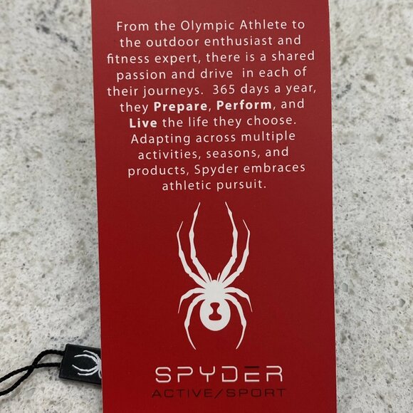 SPYDER 1/4 Zip Shirt Mens Medium Blue Base Layer Quick Dry Pullover Activewear - Picture 12 of 14